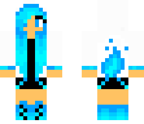 blue flame fox girl