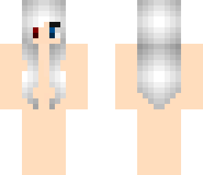 white and garyish hair