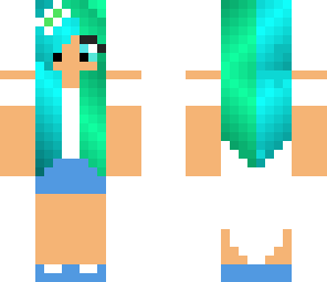 blue green girl 