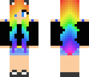 rainbow cat girl