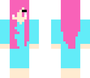 blue and pink girl