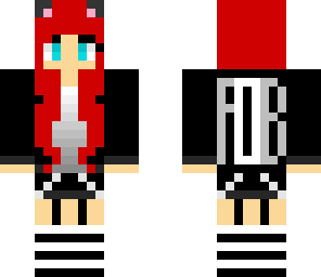 cat fod girl with red hair