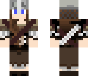 fixed medival girl with helmet and sword