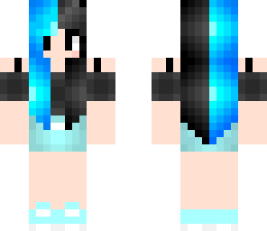 blue and black pastel goth