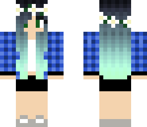 plaid ombre girl