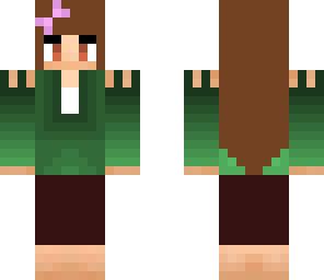 green cute girl