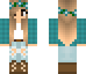 blue fall girl
