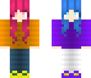 two sided girl skin