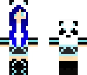 blue panda girl