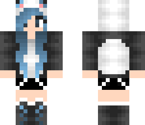 blue panda girl