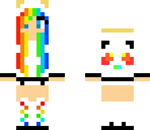 rainbow girl panda