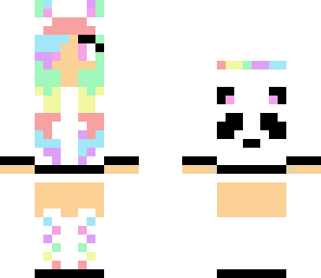 rainbow girl panda