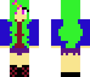 green hair girl