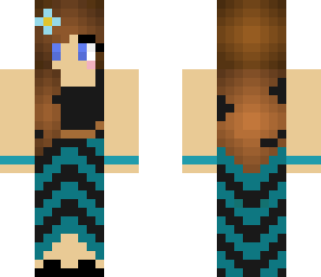 teal dress girl