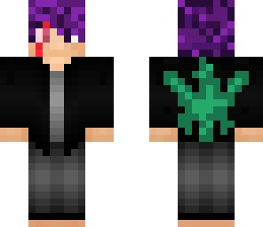 purple haired boy