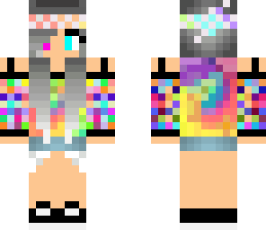 hippie tie-dye girl