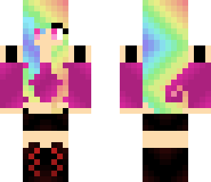 rainbow haired girl