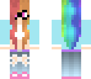 rainbow haired girl