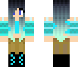 edit of blue girl