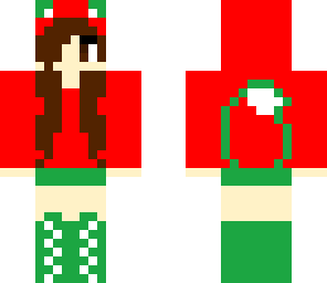 christmas fox hoodie girl