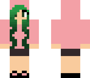 cute pink and green girl