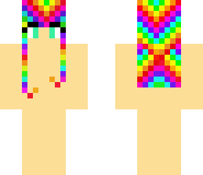 rainbow skin base hair