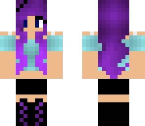 purple and blue girl