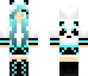 blue panda girl