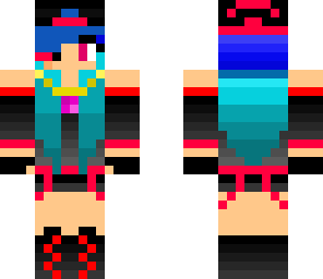 blue hair dj girl