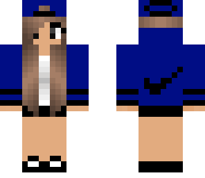 blue nike girl