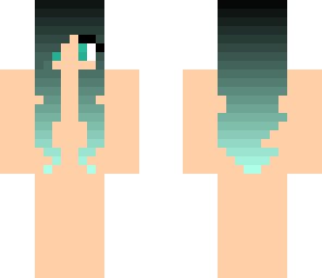 black - light greyish blue skin base