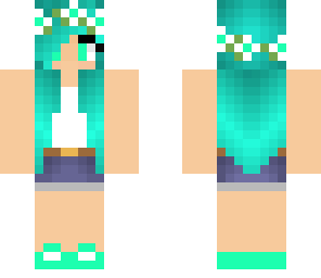 awesome teal hair girl