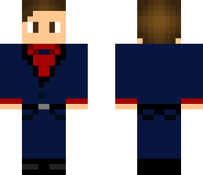 navy suit crimson shirt