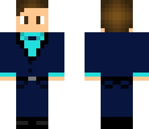 navy suit cyan shirt
