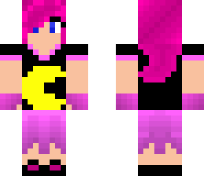 pink pac-man ghost girl