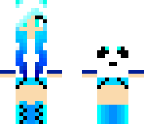 blue panda girl
