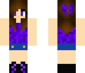 short hiar purple girl