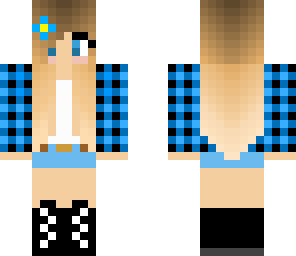 blue flannel girl