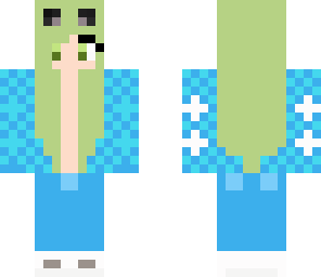 fixed new cute girl with green hair and plaid