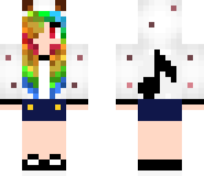 cute rainbow wolf girl