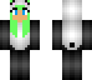 green hair panda girl
