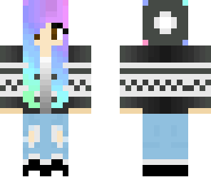 rainbow hair girl