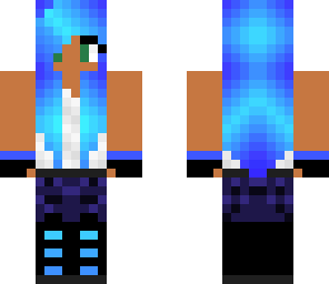 blue shaded hair girl