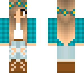 girl with blue shirt