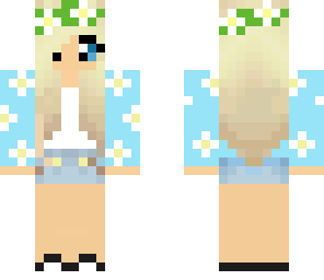 blue flower girl