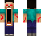 bleeding herobrine with open mouth