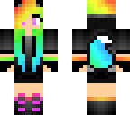 colorful wolf girl