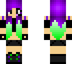 green and purple girl