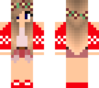 red flower girl