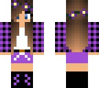 purple and black flannel girl